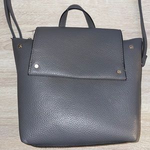 grey pebble leather purse